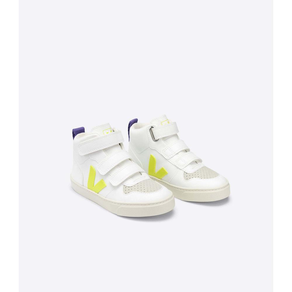 Veja V-10 MID CWL Kids' Shoes White/Purple | NZ 797CTV